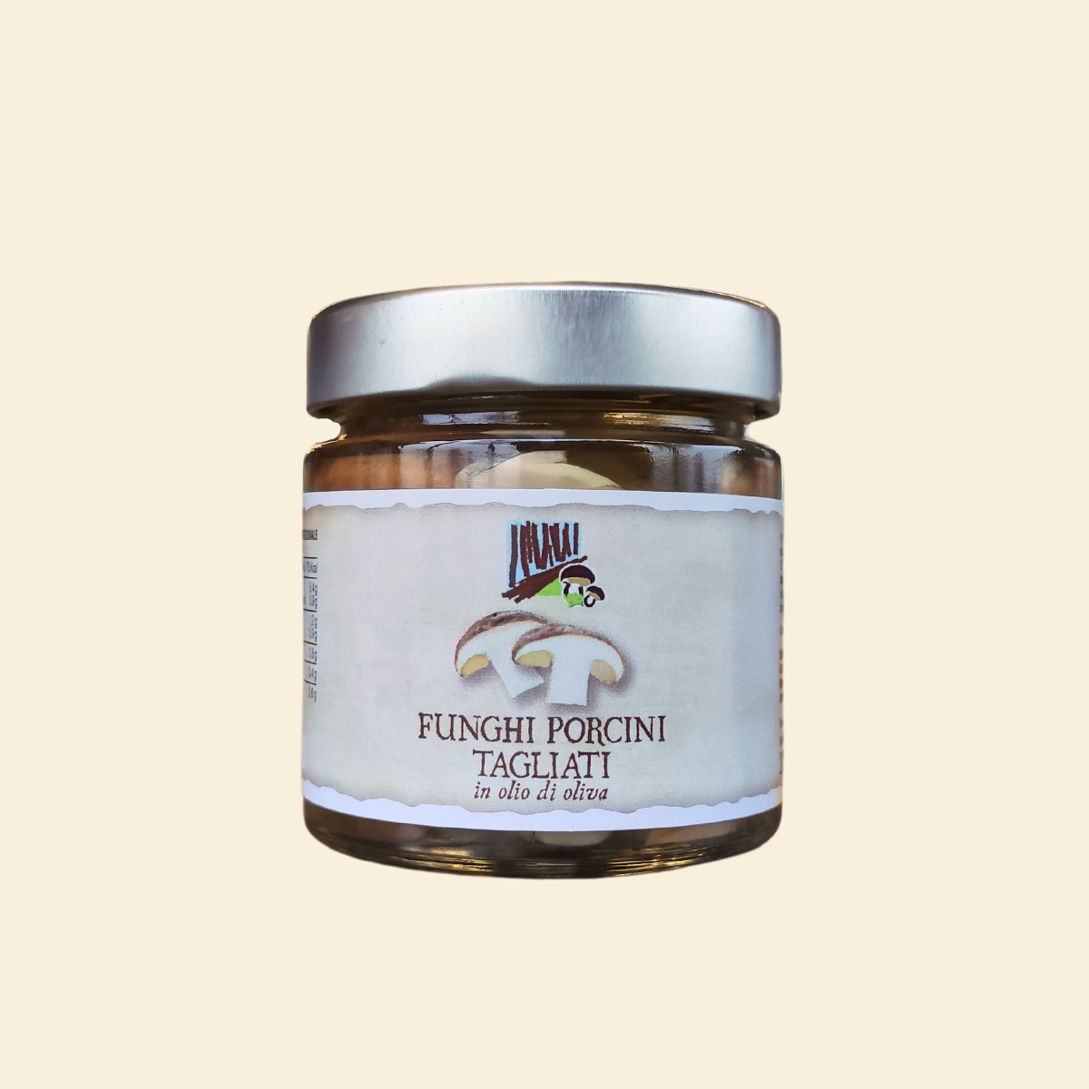 Funghi porcini tagliati in olio d'oliva